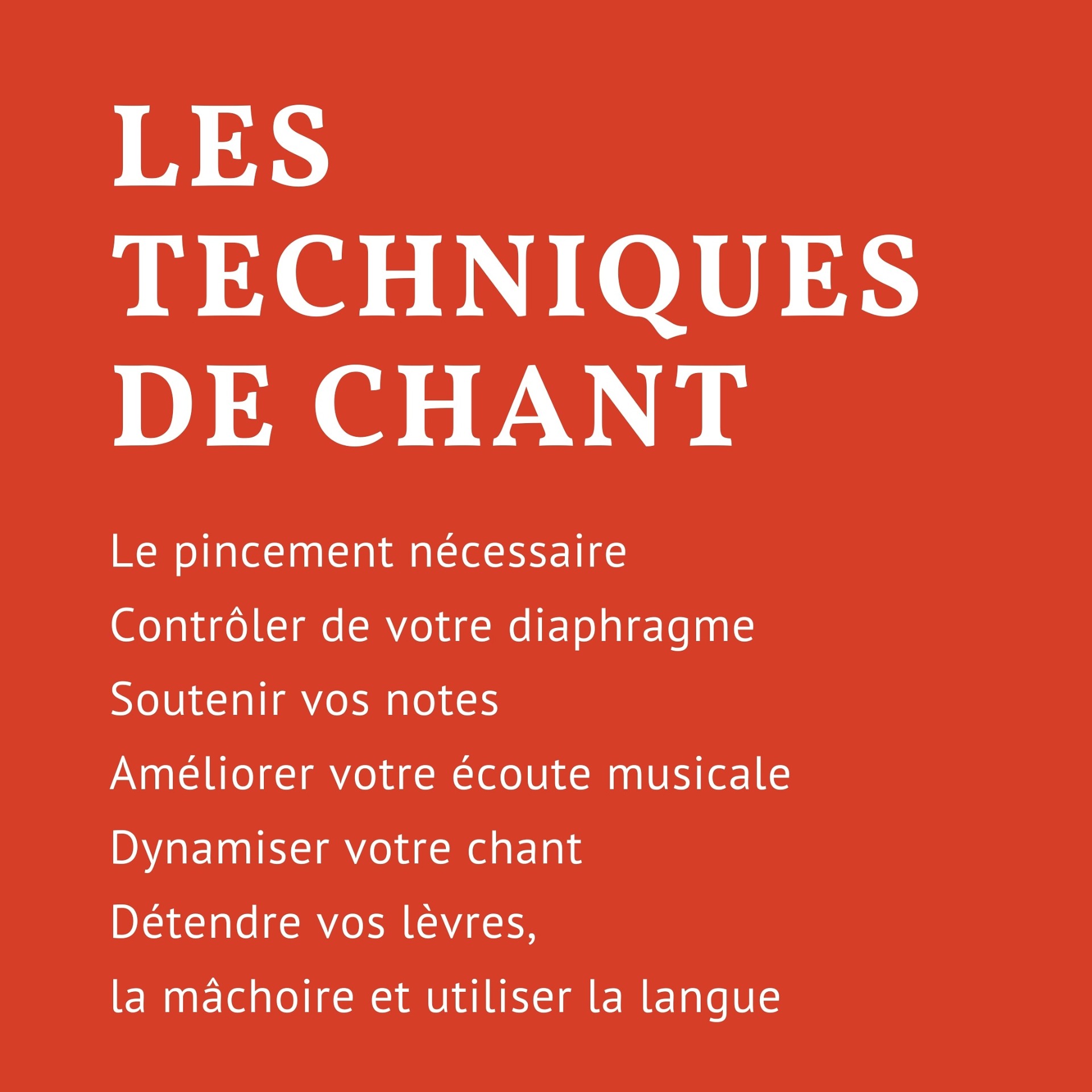 cours de chant - technique de chant